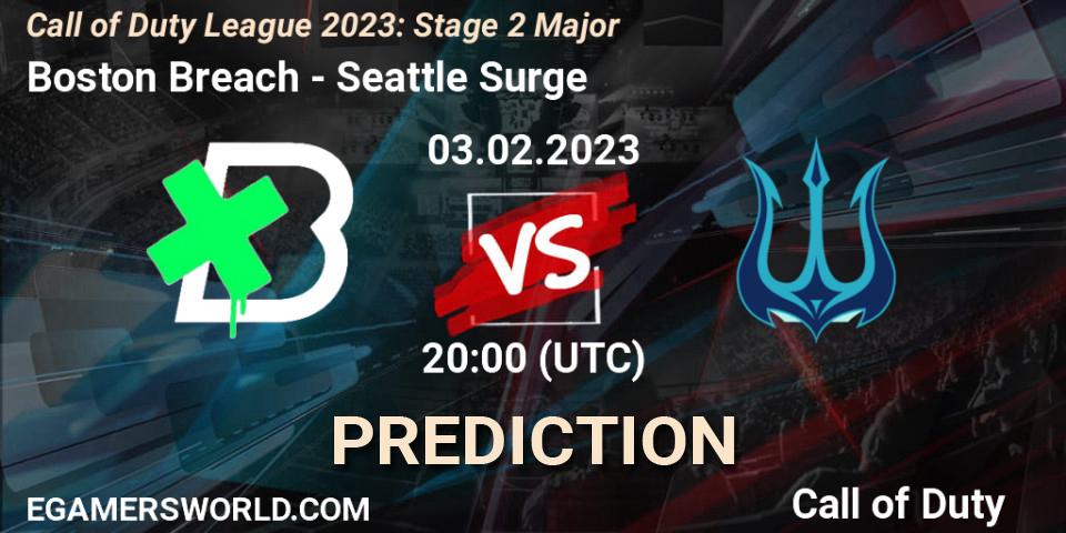 Boston Breach - Seattle Surge: прогноз. 03.02.2023 at 20:00, Call of Duty, Call of Duty League 2023: Stage 2 Major