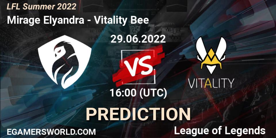 Mirage Elyandra - Vitality Bee: прогноз. 29.06.2022 at 16:00, LoL, LFL Summer 2022