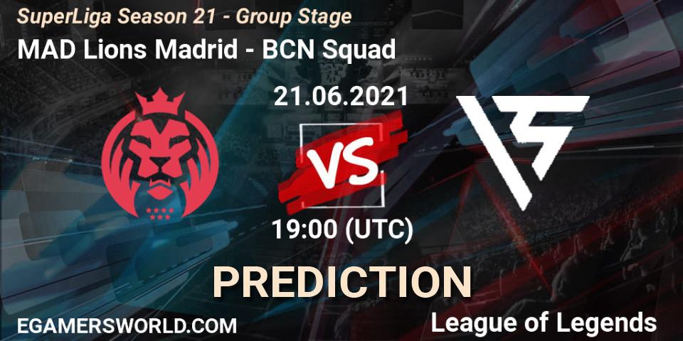 MAD Lions Madrid - BCN Squad: прогноз. 21.06.21, LoL, SuperLiga Season 21 - Group Stage 