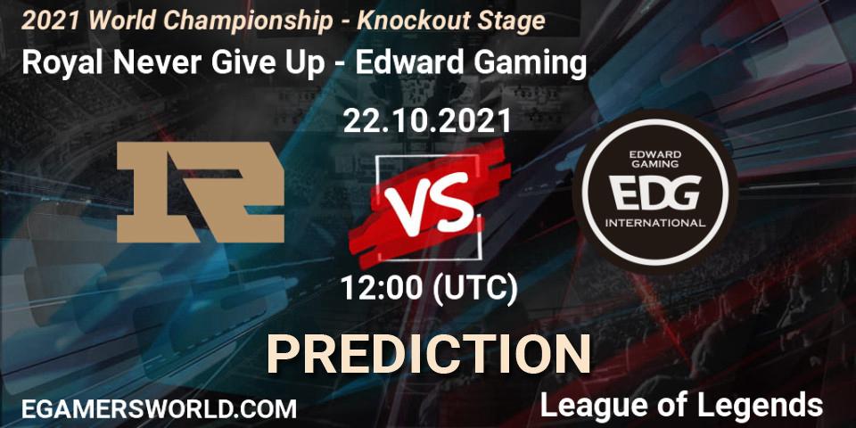 Royal Never Give Up - Edward Gaming: прогноз. 23.10.21, LoL, 2021 World Championship - Knockout Stage