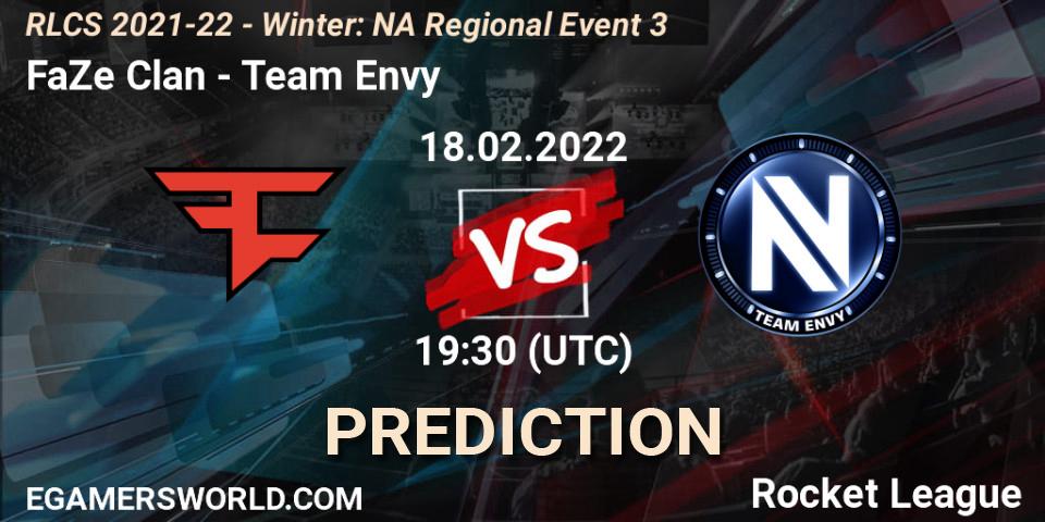FaZe Clan - Team Envy: прогноз. 18.02.2022 at 19:30, Rocket League, RLCS 2021-22 - Winter: NA Regional Event 3