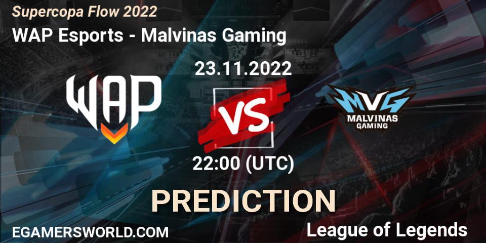 WAP Esports - Malvinas Gaming: прогноз. 23.11.2022 at 22:00, LoL, Supercopa Flow 2022