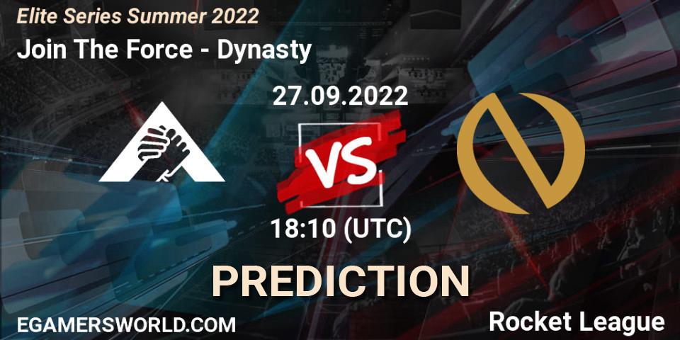 Join The Force - Dynasty: прогноз. 27.09.2022 at 18:10, Rocket League, Elite Series Summer 2022