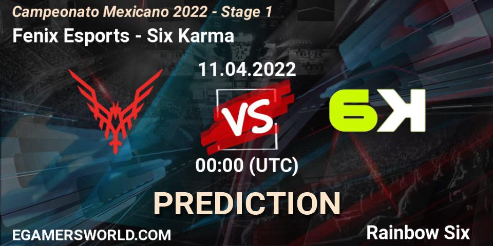 Fenix Esports - Six Karma: прогноз. 11.04.2022 at 00:00, Rainbow Six, Campeonato Mexicano 2022 - Stage 1
