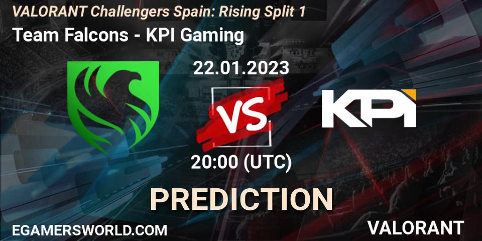Falcons - KPI Gaming: прогноз. 22.01.2023 at 20:35, VALORANT, VALORANT Challengers 2023 Spain: Rising Split 1