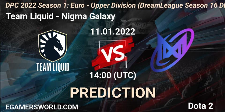 Team Liquid - Nigma Galaxy: прогноз. 11.01.22, Dota 2, DPC 2022 Season 1: Euro - Upper Division (DreamLeague Season 16 DPC WEU)