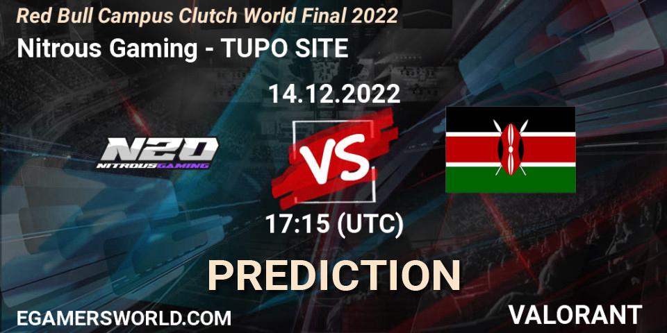Nitrous Gaming - TUPO SITE: прогноз. 14.12.22, VALORANT, Red Bull Campus Clutch World Final 2022