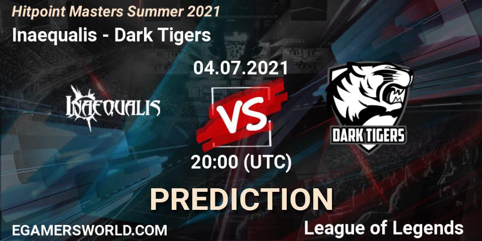Inaequalis - Dark Tigers: прогноз. 04.07.2021 at 20:00, LoL, Hitpoint Masters Summer 2021
