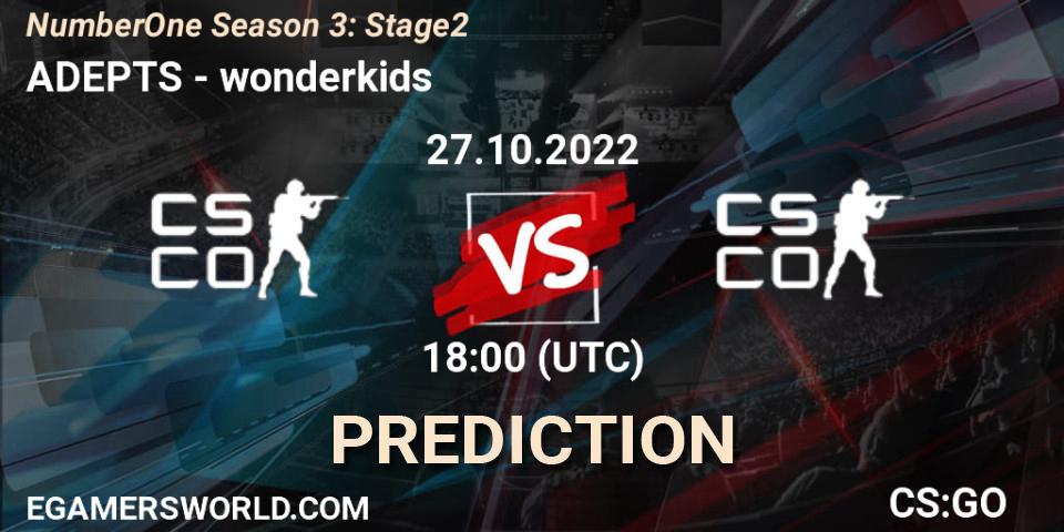 ADEPTS - wonderkids: прогноз. 27.10.2022 at 18:00, Counter-Strike (CS2), NumberOne Season 3: Stage 2