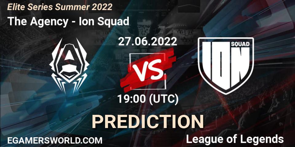 The Agency - Ion Squad: прогноз. 27.06.2022 at 19:00, LoL, Elite Series Summer 2022