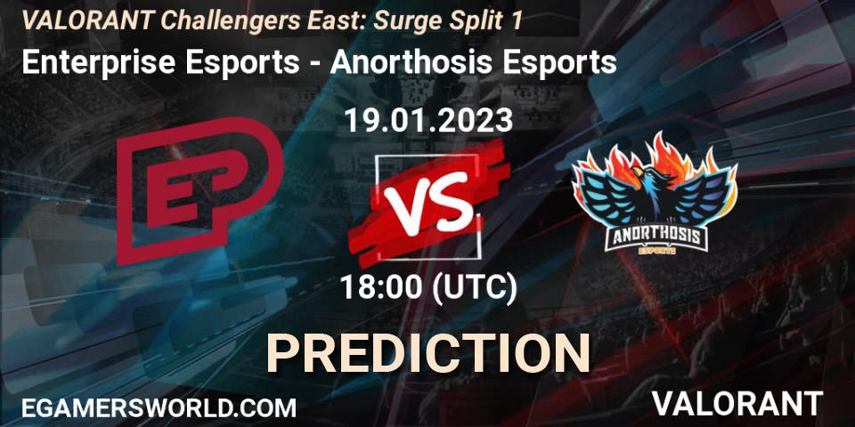 Enterprise Esports - Anorthosis Esports: прогноз. 19.01.2023 at 19:00, VALORANT, VALORANT Challengers 2023 East: Surge Split 1