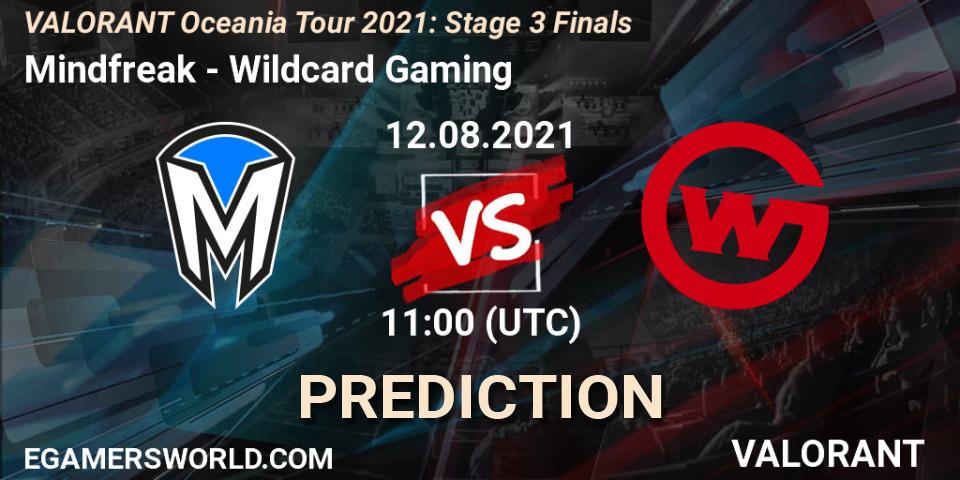 Mindfreak - Wildcard Gaming: прогноз. 12.08.2021 at 11:00, VALORANT, VALORANT Oceania Tour 2021: Stage 3 Finals