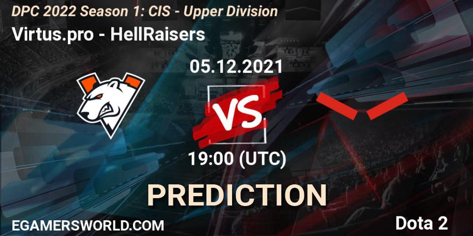 Virtus.pro - HellRaisers: прогноз. 05.12.21, Dota 2, DPC 2022 Season 1: CIS - Upper Division