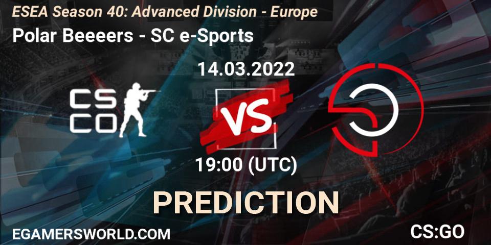 Polar Beeeers - SC e-Sports: прогноз. 14.03.2022 at 19:00, Counter-Strike (CS2), ESEA Season 40: Advanced Division - Europe