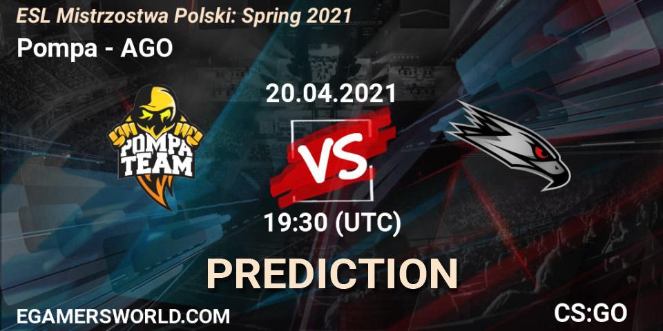 Pompa - AGO: прогноз. 04.05.2021 at 19:30, Counter-Strike (CS2), ESL Mistrzostwa Polski: Spring 2021