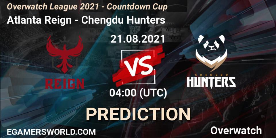 Atlanta Reign - Chengdu Hunters: прогноз. 21.08.2021 at 04:00, Overwatch, Overwatch League 2021 - Countdown Cup
