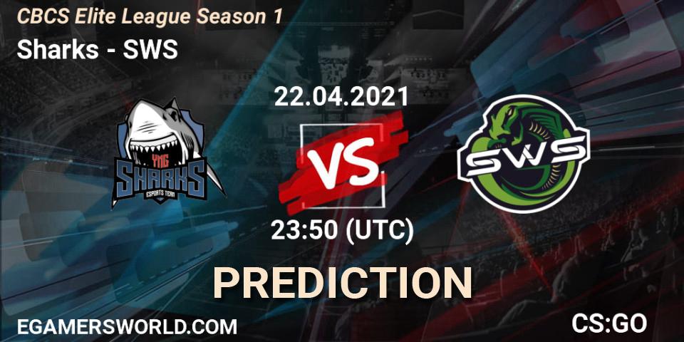 Sharks - SWS: прогноз. 23.04.2021 at 23:50, Counter-Strike (CS2), CBCS Elite League Season 1