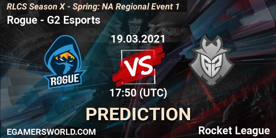 Rogue - G2 Esports: прогноз. 19.03.2021 at 17:50, Rocket League, RLCS Season X - Spring: NA Regional Event 1