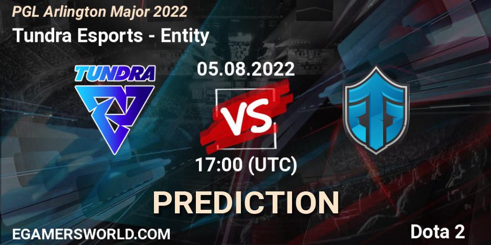 Tundra Esports - Entity: прогноз. 05.08.2022 at 17:09, Dota 2, PGL Arlington Major 2022 - Group Stage