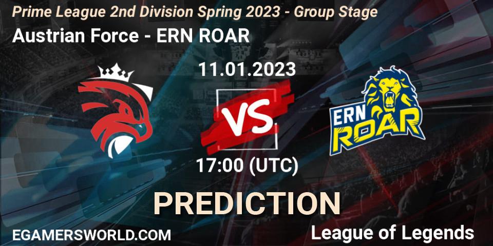 Austrian Force - ERN ROAR: прогноз. 11.01.23, LoL, Prime League 2nd Division Spring 2023 - Group Stage