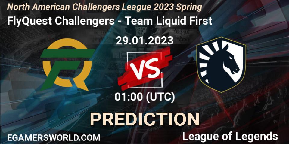 FlyQuest Challengers - Team Liquid First: прогноз. 29.01.23, LoL, NACL 2023 Spring - Group Stage