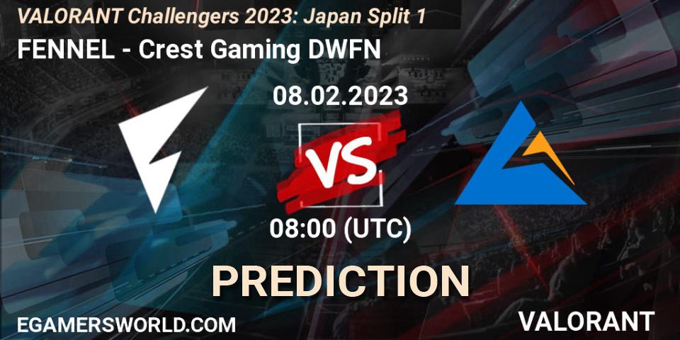 FENNEL - Crest Gaming DWFN: прогноз. 08.02.23, VALORANT, VALORANT Challengers 2023: Japan Split 1