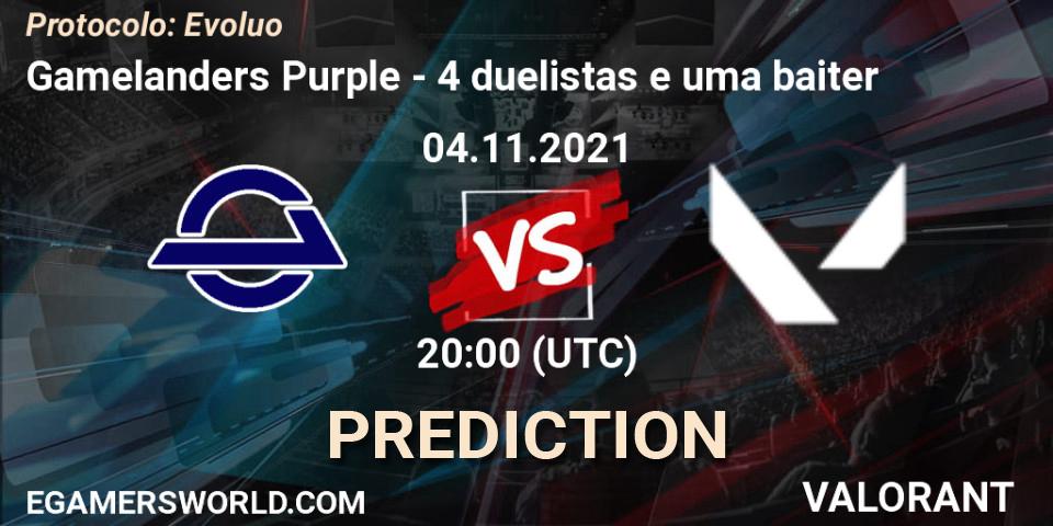 Gamelanders Purple - Try Esports: прогноз. 04.11.2021 at 20:00, VALORANT, Protocolo: Evolução