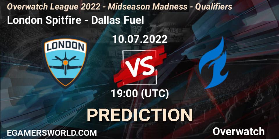 London Spitfire - Dallas Fuel: прогноз. 10.07.22, Overwatch, Overwatch League 2022 - Midseason Madness - Qualifiers