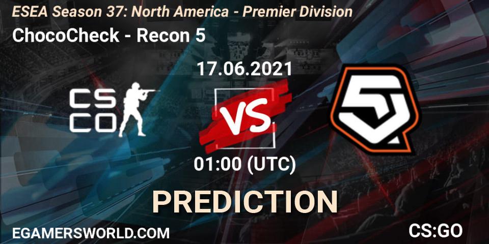 ChocoCheck - Recon 5: прогноз. 17.06.2021 at 01:00, Counter-Strike (CS2), ESEA Season 37: North America - Premier Division