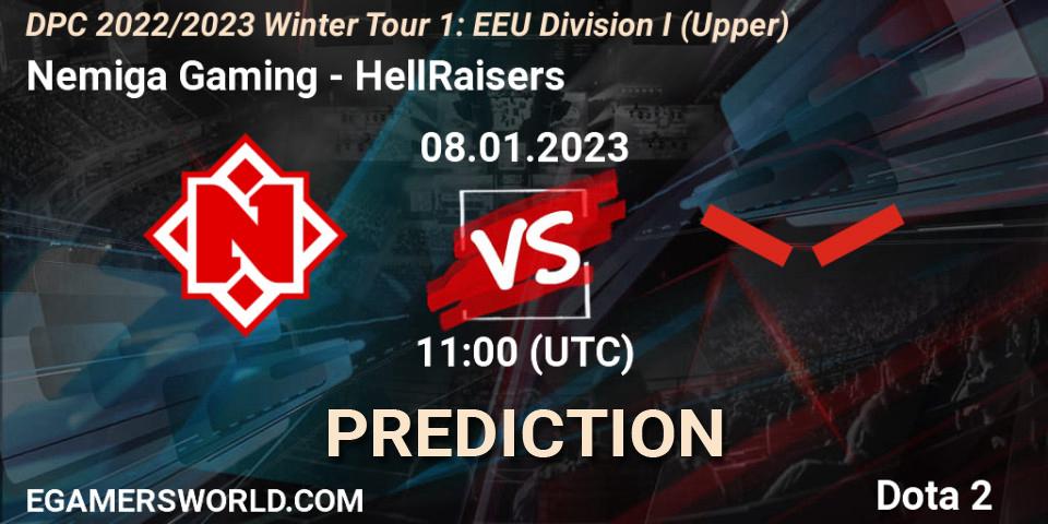 Nemiga Gaming - HellRaisers: прогноз. 08.01.23, Dota 2, DPC 2022/2023 Winter Tour 1: EEU Division I (Upper)