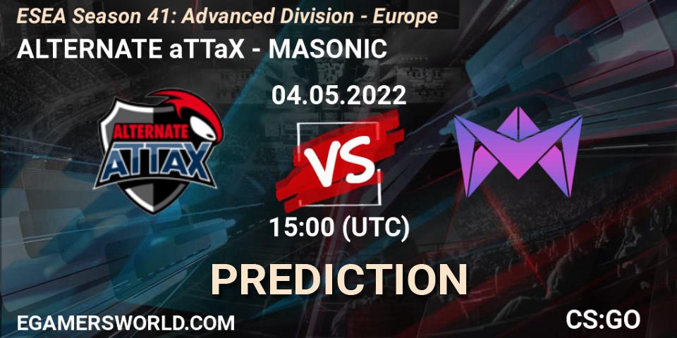 ALTERNATE aTTaX - MASONIC: прогноз. 04.05.2022 at 15:00, Counter-Strike (CS2), ESEA Season 41: Advanced Division - Europe