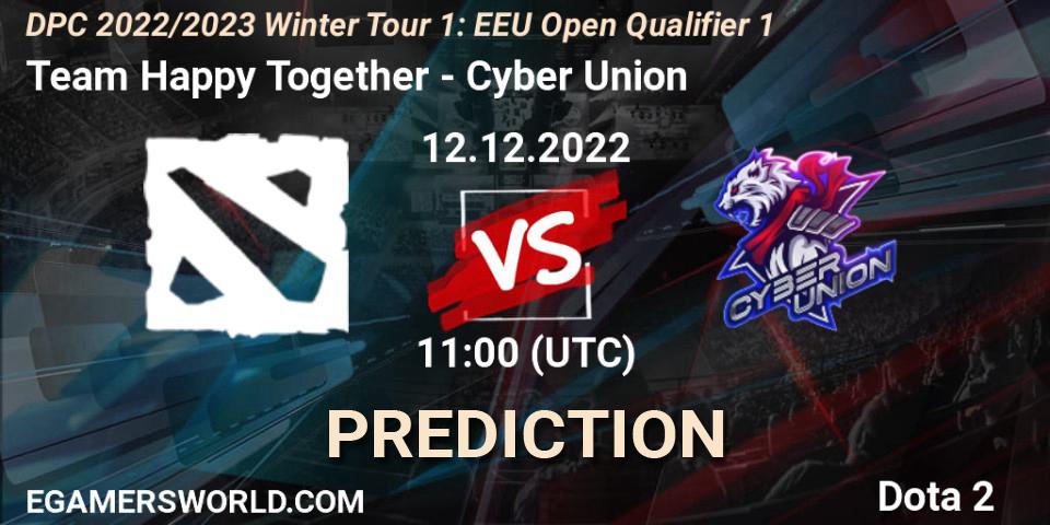 Team Happy Together - Cyber Union: прогноз. 12.12.2022 at 11:09, Dota 2, DPC 2022/2023 Winter Tour 1: EEU Open Qualifier 1