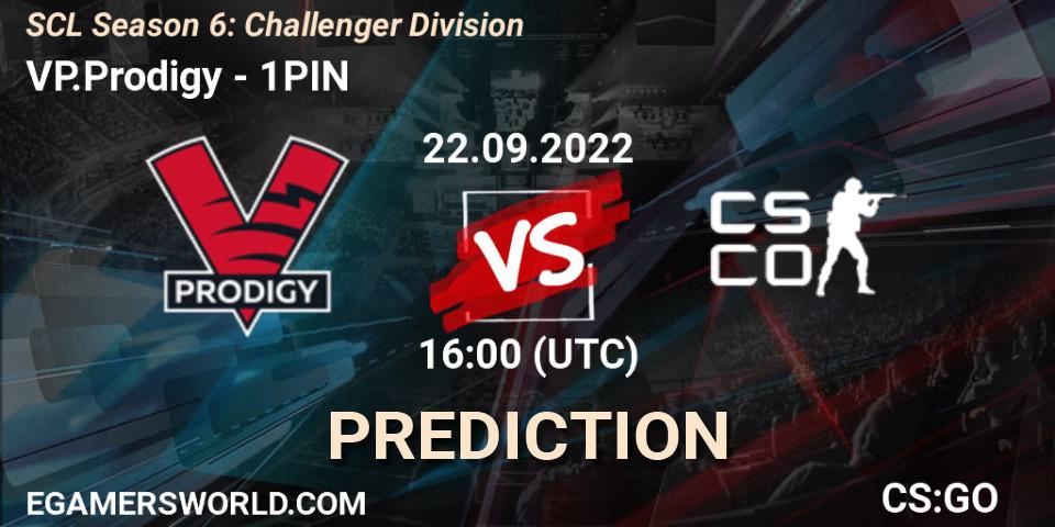 VP.Prodigy - 1PIN: прогноз. 22.09.2022 at 16:00, Counter-Strike (CS2), SCL Season 6: Challenger Division
