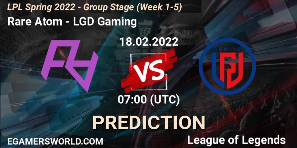 Rare Atom - LGD Gaming: прогноз. 18.02.22, LoL, LPL Spring 2022 - Group Stage (Week 1-5)