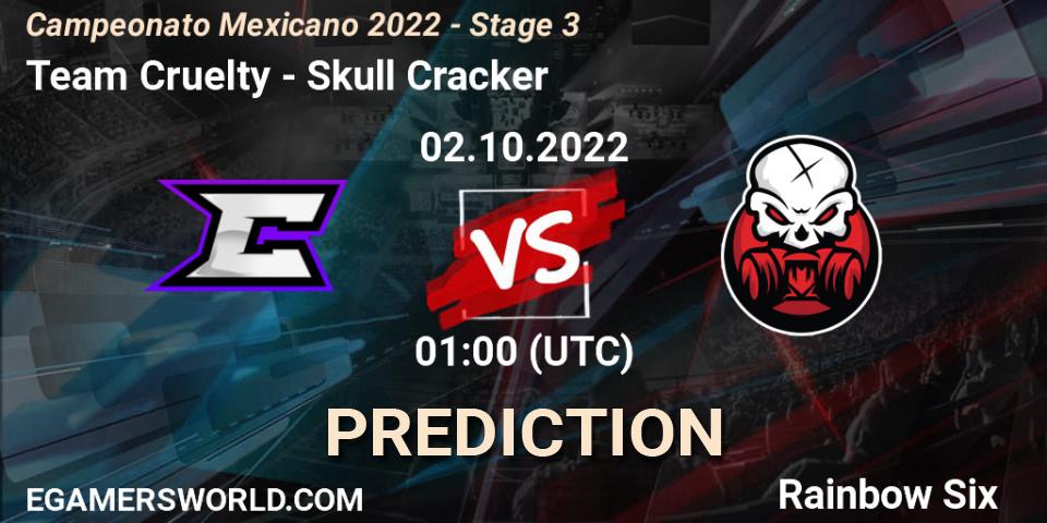 Team Cruelty - Skull Cracker: прогноз. 02.10.2022 at 01:00, Rainbow Six, Campeonato Mexicano 2022 - Stage 3