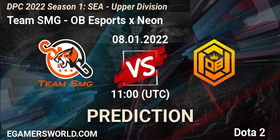 Team SMG - OB Esports x Neon: прогноз. 14.01.2022 at 08:02, Dota 2, DPC 2022 Season 1: SEA - Upper Division