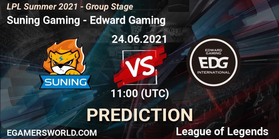 Suning Gaming - Edward Gaming: прогноз. 24.06.2021 at 11:00, LoL, LPL Summer 2021 - Group Stage