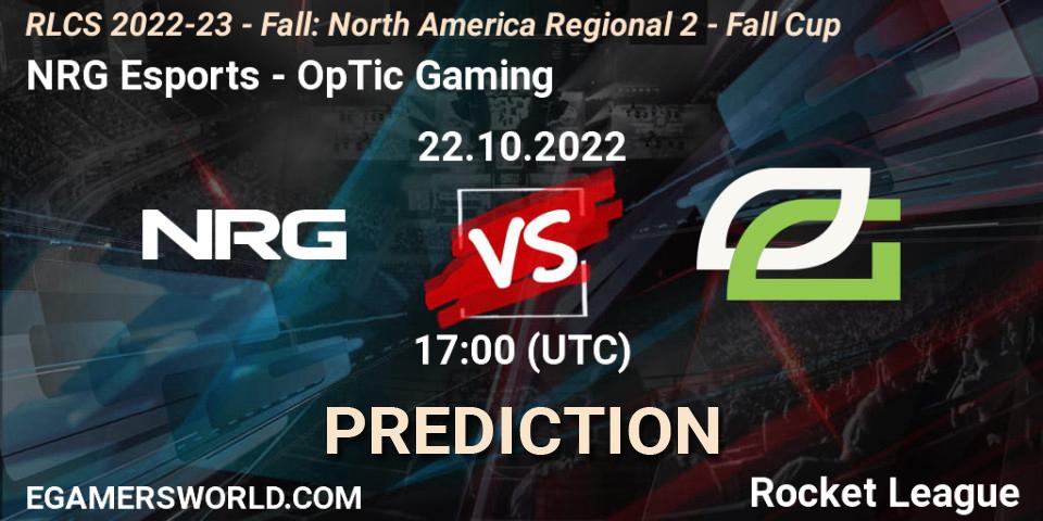 NRG Esports - OpTic Gaming: прогноз. 22.10.22, Rocket League, RLCS 2022-23 - Fall: North America Regional 2 - Fall Cup