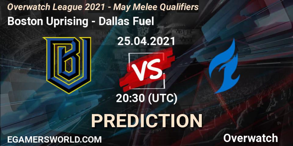 Boston Uprising - Dallas Fuel: прогноз. 25.04.21, Overwatch, Overwatch League 2021 - May Melee Qualifiers