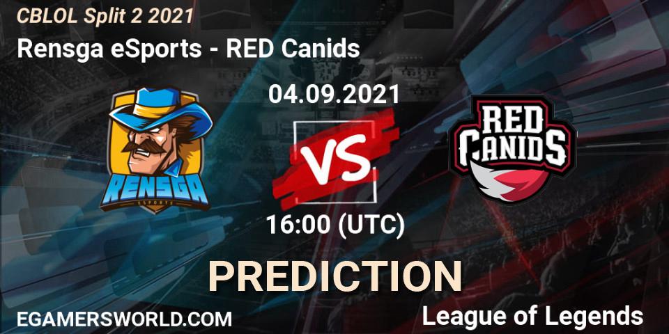 Rensga eSports - RED Canids: прогноз. 04.09.2021 at 16:40, LoL, CBLOL Split 2 2021