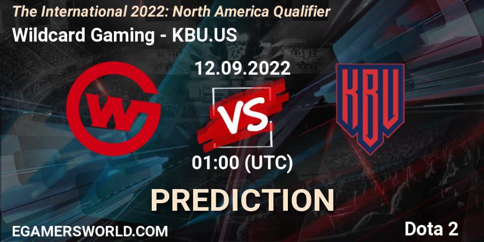 Wildcard Gaming - KBU.US: прогноз. 12.09.2022 at 01:07, Dota 2, The International 2022: North America Qualifier