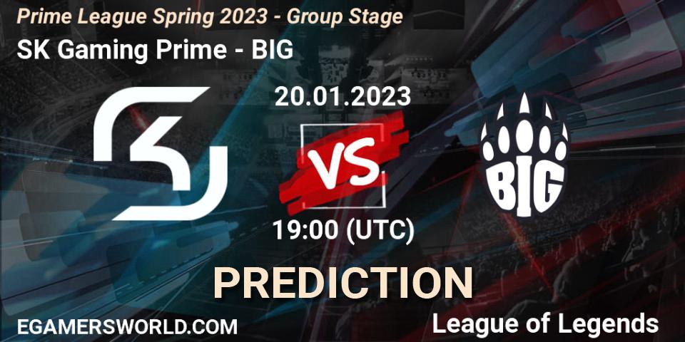 SK Gaming Prime - BIG: прогноз. 20.01.2023 at 19:00, LoL, Prime League Spring 2023 - Group Stage