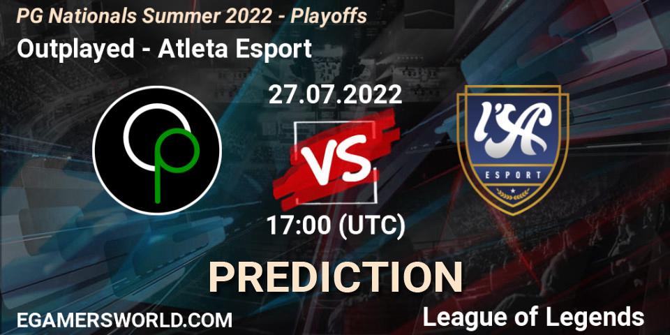 Outplayed - Atleta Esport: прогноз. 27.07.2022 at 17:00, LoL, PG Nationals Summer 2022 - Playoffs