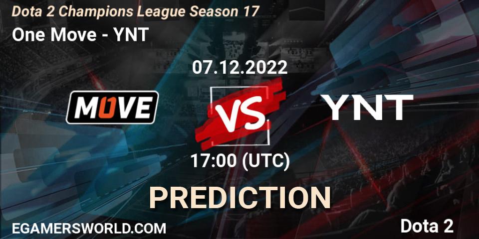 One Move - YNT: прогноз. 07.12.22, Dota 2, Dota 2 Champions League Season 17