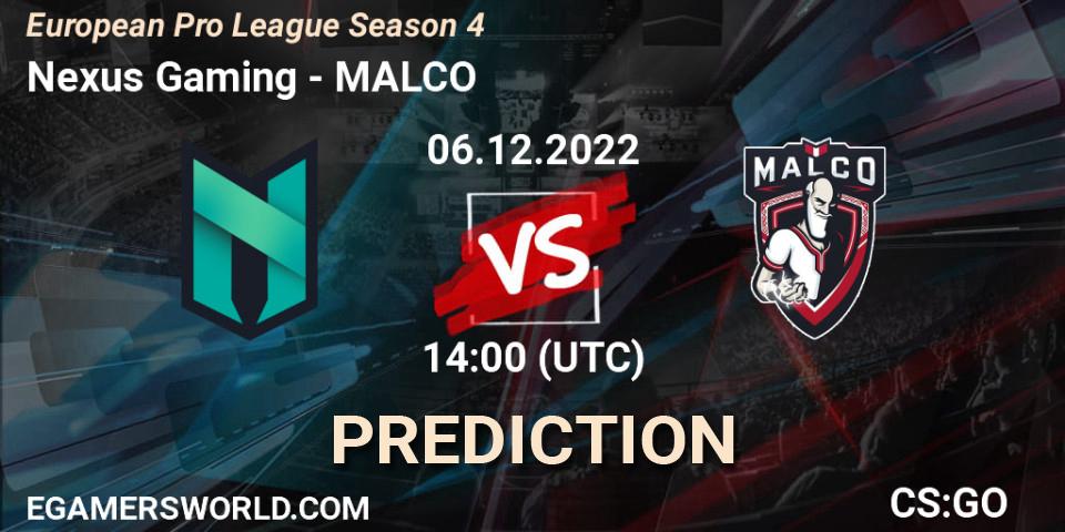 Nexus Gaming - MALCO: прогноз. 08.12.22, CS2 (CS:GO), European Pro League Season 4