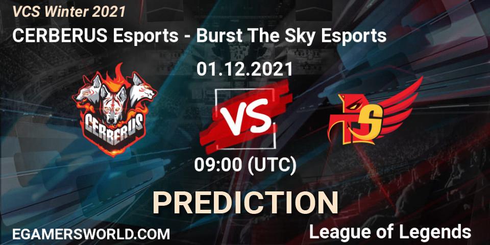 CERBERUS Esports - Burst The Sky Esports: прогноз. 01.12.2021 at 09:00, LoL, VCS Winter 2021