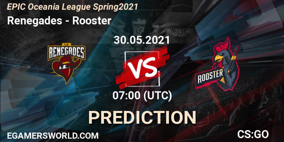 Renegades - Rooster: прогноз. 30.05.2021 at 07:00, Counter-Strike (CS2), EPIC Oceania League Spring 2021