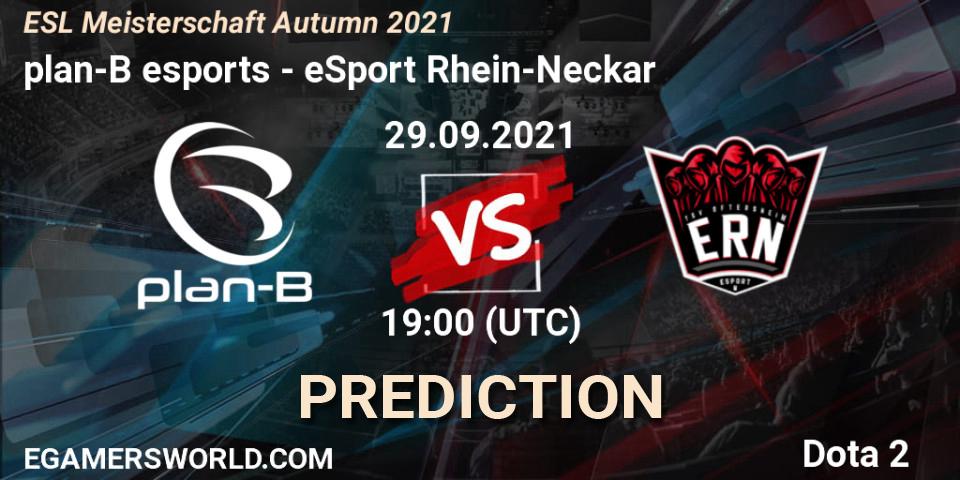 plan-B esports - eSport Rhein-Neckar: прогноз. 29.09.2021 at 18:58, Dota 2, ESL Meisterschaft Autumn 2021