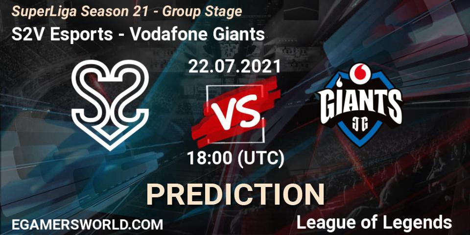 S2V Esports - Vodafone Giants: прогноз. 22.07.21, LoL, SuperLiga Season 21 - Group Stage 
