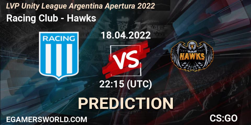 Racing Club - Hawks: прогноз. 27.04.22, CS2 (CS:GO), LVP Unity League Argentina Apertura 2022